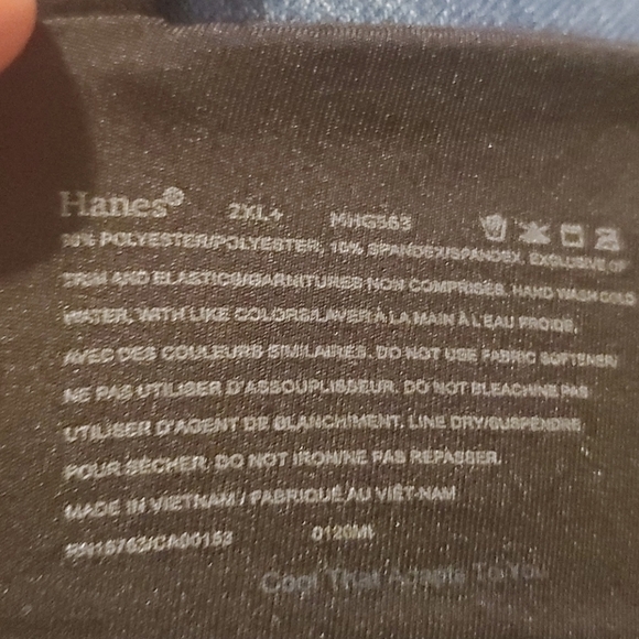 𝅺HANES Black Smooth Cup Underwire Bra Sz 2XL - Picture 5 of 5